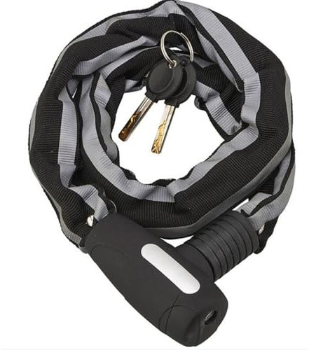 Paluplus Catena per Bicicletta Antifurto, Diametro 6 cm e Lunghezza 100 cm, Rivestimento Antigraffio, Lucchetto con Chiusura Automatica, Serratura Antiscasso, per Bici, Moto, Cancelli -958F