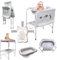 BATHBY | Bañera bebé con patas Multifuncional 6en 1: Plegable con Soporte, con Cojín Antideslizante, Cambiador, Bandeja y Cesta Organizadoras, Desagüe con Tubo y Soporte para Ducha (Gris Pro)