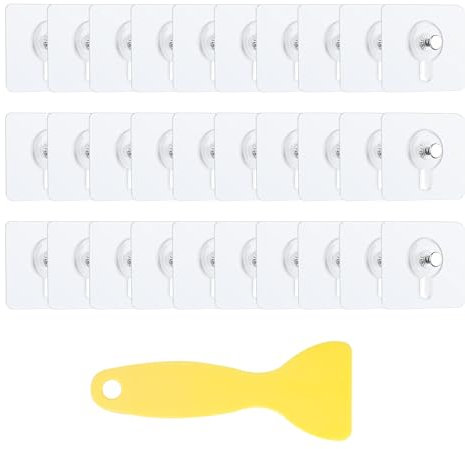 Wangzhenxi - 30 chiodi adesivi con estrattore, ganci autoadesivi da 5 kg, per cornici e poster, incollaggio invece di forare, montaggio a parete senza danni