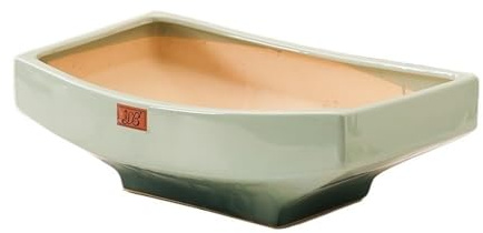 yixinzi-2024 Vasi per Piante da Fiori Vaso da Fiori in Ceramica for Piante Verdi di Grande Diametro, Rettangolare, con Piedini Alti, in Stile Cinese, con Foro di drenaggio Vaso per fioriera