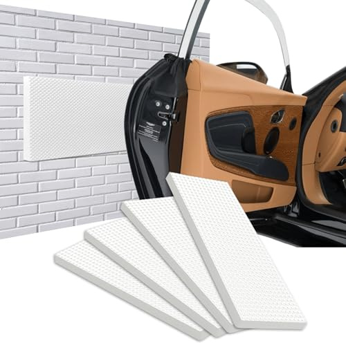 4Stk Garagen Wandschutz Autotür Wandschutz Selbstklebender Kantenschutz Wand Schaumstoff Stoßfänger, 2cm Extra Dicker Autoschutz für Ihre Autos, Garage, 40x15x2cm, Weiß