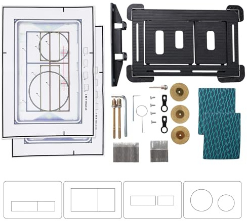 Para placa de presión Geberit Sigma, fijación magnética, placa de accionamiento de baldosas, 22,2 x 14 cm, instalación invisible, sistema de descarga de baño