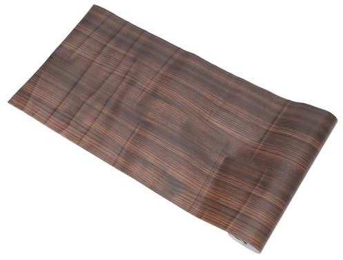 HOMOBABE Vinilo Adhesivo Pvc Veta De Madera Para Muebles y Armarios, Autoadhesivo, Decoración Para Cocina y Baño, Rollo 3 Metros, Color Nogal