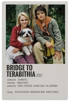 HDSHJFIK Poster décoratif sur toile du film Bridge to Terabithia de Leslie Burke - Poster décoratif moderne pour chambre à coucher (60 x 90 cm)