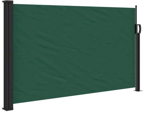 Mokuyary Retractable Side Awning Dark Green 117x300 cm Patio Garden Sun Shade Canopy Gazebo, Anti-UV and Waterproof for Courtyard, Balcony, Restaurant