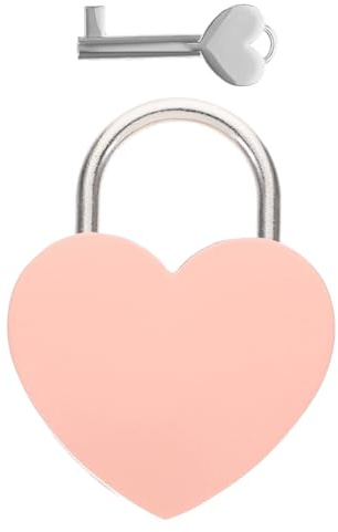 jojofuny Petit Cadenas Cœur à Clé en Alliage de Zinc, Léger pour Protéger Vos Bagages Pendant Vos Voyages et Trolley