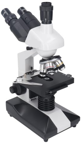 Naroote Microscopio Trinocular de 40X a 5000X, Equipo óptico Profesional de Gran Aumento para Estudiantes de Investigación de Laboratorio