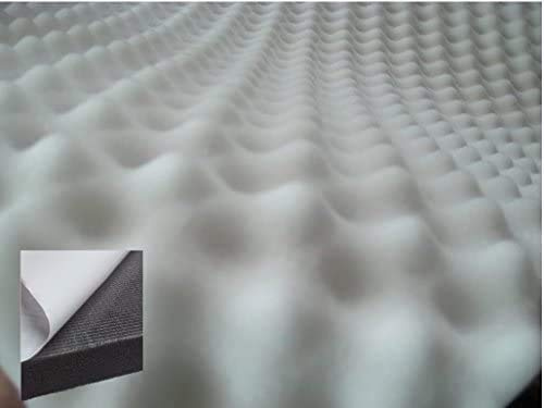mail2mail Akustikschaumstoff, Noppenschaumstoff, Dämmung (100cm x 50cm x 2-5cm) Weiß oder Schwarz