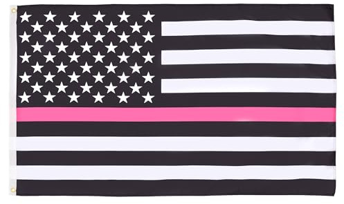 AZ FLAG Flagge USA Thin Pink Line 150x90 cm Polyester 100D 2 Ösen | Für innen und außen Vereinigten Staaten von Amerika dekorative Flagge doppelte Nähte und verstärkte Kanten mit Metallösen