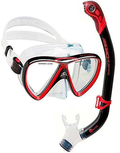 Cressi IKARUS & Orion Combo Clear Black/RED