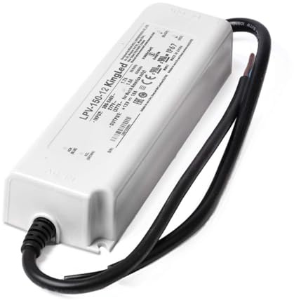 Kingled - Bloc d’Alimentation 12V 150W 10A de Haute Qualité Imperméable Ip67 adapté à l'extérieur modèle MeanWell LPV-100-12 Transformateur pour Bande LED 12V