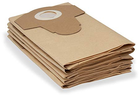 FixedByU Paper Filter Bags 20 L (Set of 5), Vacuum Cleaner Bags, Suitable for Einhell Wet-Dry Vacuum Cleaners TC-VC 1820, TC-VC 1815, TC-VC 1825 and More