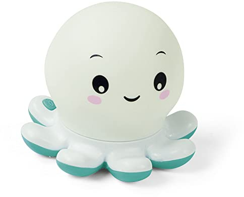 Clementoni 59233 Baby Clementoni – Baby-Octopus, niedliches Badespielzeug mit Farb- & Lichteffekten, wirkt beruhigend & unterhaltend, inkl. Thermometer für Kleinkinder ab 0 Jahren