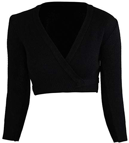 Intermezzo Damen Ballett Wickeljacke/Weste 6000 Jersey Elisa - Farbe: Schwarz (037) - Größe: M