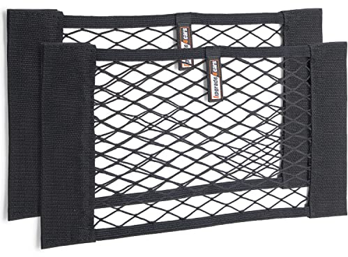 Upgrade4cars Rete Portaoggetti da Bagagliaio | 2 x Porta Oggetti per Auto 40 x 25 cm | Organizer Tasca per Baule Universale & Elastica | Accessori Interni Gadget