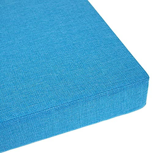 2 3-Sitzer Bankkissen Pad Esszimmerbank Kissen mit 35D High Density Sponge Swing Sitzkissen für Garten Terrasse Indoor Outdoor Möbel (Seeblau, 120 x 40 x 5 cm)