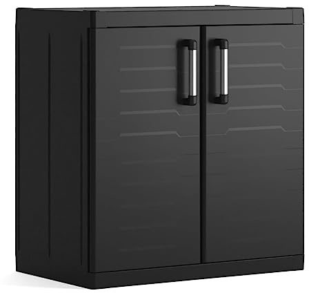 Keter Detroit XL Low Storage Cabinet - Black
