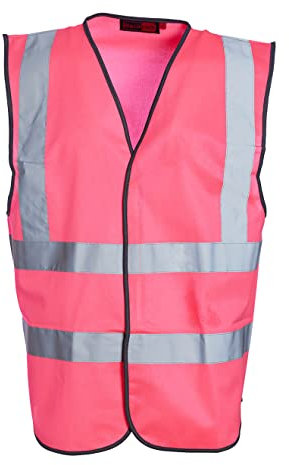 Gilet haute visibilité rose, Blackrock, sécurité, réfléchissant, EPI haute visibilité, vêtements de travail, hommes et femme