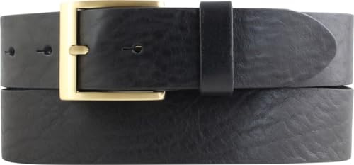 BELTINGER Gürtel mit goldener Gürtelschnalle aus Vollrindleder | Hochwertiger Jeans-Gürtel 40mm | Herren-Gürtel made in Italy