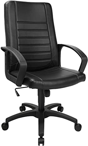 Topstar Premium Point 100 Drehstuhl, Kunststoff, Schwarz/Schwarz, breit