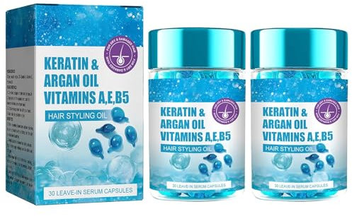 EXQST Après-shampooing pour Cheveux crépus et abîmés, 30 Capsules après-shampooing sans rinçage, après-shampooing pour Cheveux crépus et abîmés, sérum Anti-frisottis, après-shampooing