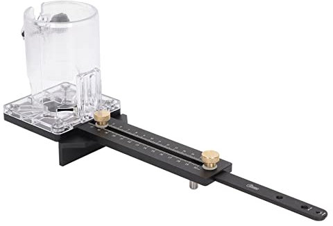 Maschera Circolare per Fresatrice in Alluminio, Maschera Circolare in ABS per Fresatrice per Legno Base per Fresatrice CNC 8 Mm Perno 2,5 Mm Fori per Chiodi Cerchio Base