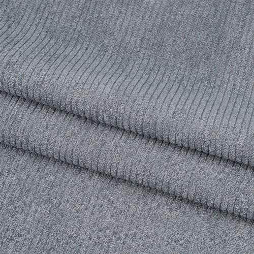 BENECREAT Tissu Velours Côtelé Gris Foncé, 100x155cm Bricolage Couture Artisanat Matériaux Velours Côtelé Tissu D'Ameublement pour Coudre Manteau Chemise Robe Pantalon Costume Canapé Bricolage