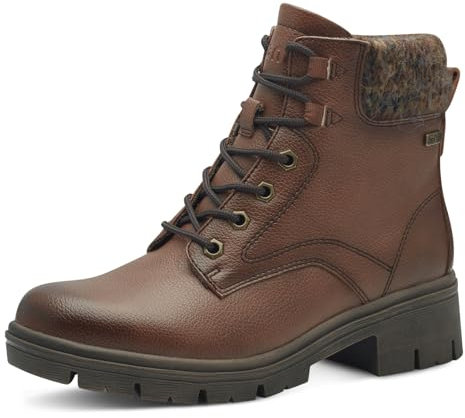 Jana Damen Winterstiefeletten zum Schnüren Wasserabweisend Vegan, Braun (Cognac), 40 EU