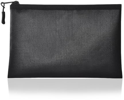 Feuerfeste Tasche für Dokumente, 27,9 x 17 cm, wasser- und feuerfeste Dokumentenaufbewahrung, feuerfeste Dokumententasche mit Schloss und Reißverschluss