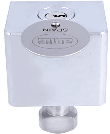 Amig - Cerradura Mod. 670A - 60 x 50 mm - Latón - Cromado brillo - Seguridad para puertas enrollables