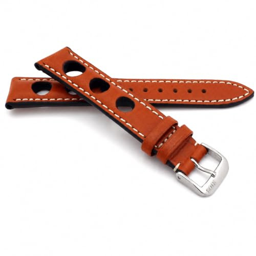 Sulla RIOS1931 Kaluga Rallye vintage Rindsleder Uhrenarmband handgemacht in | Handgefertigt in Deutschland; Juchtenleder, Dornschließe, 2.0 mm Stärke