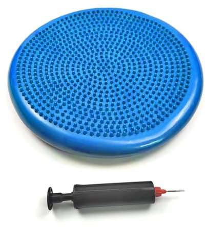 Breeshy Yoga Balance-Matte aus blauem PVC, aufblasbares Massagekissen, Fitness-Balance-Trainer