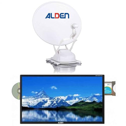 Pack ALDEN Onelight Evo Parabole Satellite Automatique 60cm + TV LED 22 55cm SATMATIC AIO