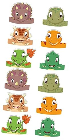 TOYANDONA 12 Pz Cappello Di Compleanno Di Dinosauro Copricapo Di Compleanno Cappello Per Bambini Fornitura Di Cappello Da Festa Cappelli Da Festa Cappelli Di Dinosauro Carta