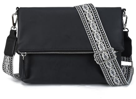 Gladdon Umhängetasche damen,Schultertasche mit Reißverschluss, Crossbody Tasche, Leder Handtasche Klein, Daypack……