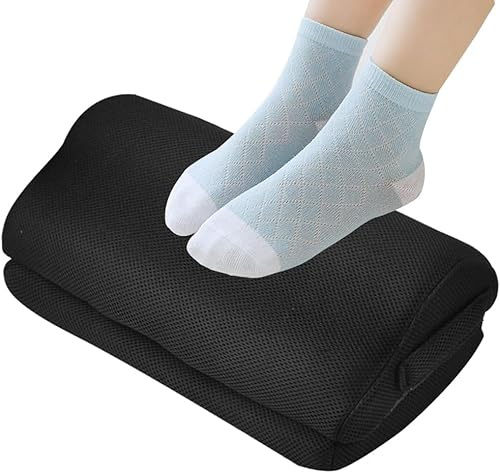 YBCCBY Fußstütze Schreibtisch Fußablage Ergonomische Fußstützenkissen mit Schwamm & Mesh Bezug Höhenverstellbare Fußbank Unter dem Schreibtisch Rutschfest Fußablage Fußhocker Büro Footrest