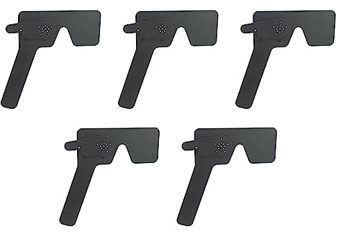 Kufughty 5X Lorgnette Oftalmica Professionale 17 Occlusore 'Occhio del Test di Visione Nel Plastica Nera Con Foro Stenopeico