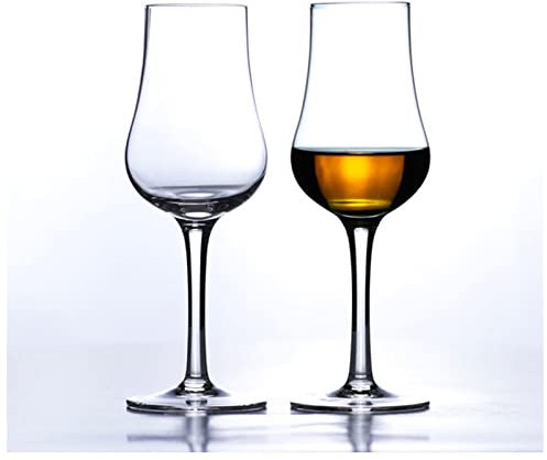 UWLFFLWZ Tazza di Vetro Professionale Single Malt Whisky Crystal Vetro Brandy snifter Goblet Vino degustazione fragranza Tazza miglior papà Presente all'Ingrosso Tazza di Vetro Grande(2 PCS)