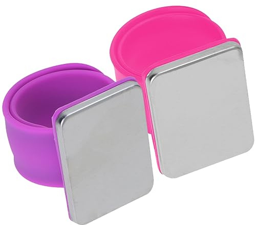 BELLIFFY 2 Stück Magnetarmband aus Silikon mit Magnet für Friseure Biegsames Haarspangen Armband Praktischer Halter für Haarnadeln und Haarwerkzeuge Am Handgelenk