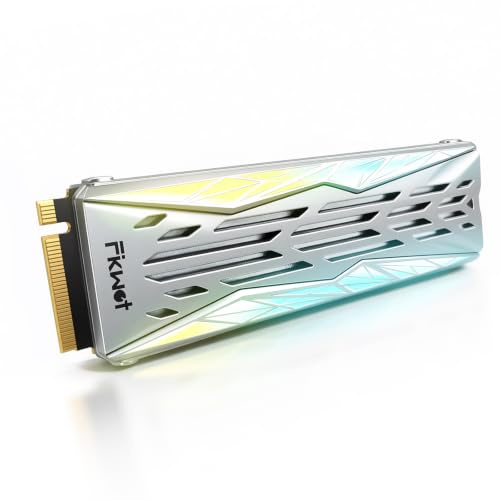 Fikwot FN990 NVMe SSD M.2 2280 PCIe Gen4x4 avec dissipateur thermique RVB, jusqu'à 7450 Mo/s, 3D NAND TLC, disque SSD de jeu interne pour PS5 et ordinateur de bureau