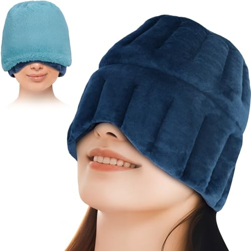 Comfytemp Migräne Maske Mikrowelle Schlafmaske Augenmaske Wärmemaske Mikrowellenfähige Wärmekissen Feuchte Wärme Kompresse für Kopfschmerzen und Trockene Augen Fieber Erkältung