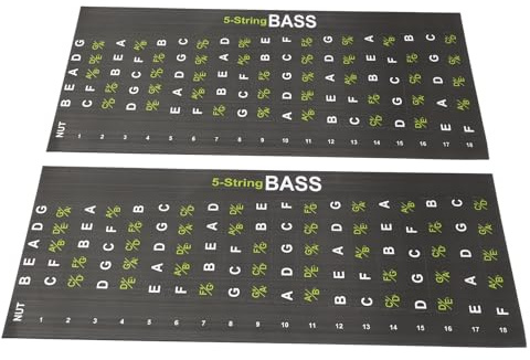 Warmhm Adesivi per Scale di Chitarra 2 Pezzi in Carta, Resistenti e Non Deformabili, Migliorano L'apprendimento per Chitarristi Principianti, per Chitarra Folk ed Elettrica