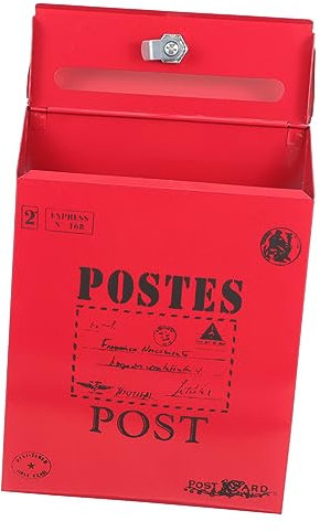 DIYEAH Vintage Large Wall Mount Mailbox Lock, Rustic Outdoor Garden Post Box, Secure Wall Mounted Letter Box for Home and Yard