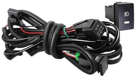 SPUFKGE Faros Trabajo Luz Antiniebla Halógena Lámpara Antiniebla Para Coche 55W 100W 12V Para Ford Para Focus Para Fiesta C-Max Para Fusion Para Ranger Para Transit Lámpara Conjunto(Harness Wire)