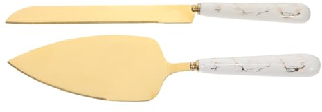 FIXOSHEE 2 pièces Set Pelle et Coupe Gâteau Acier Inoxydable Spatule de Cuisine Polyvalente pour Pizza et Fromage Outil de Pâtisserie Corrosion