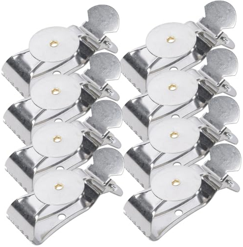 Ipetboom 8 Piezas para Cortinas de Acero Inoxidable Sujetadores con Fuerte de Sujeción para Cortinas de Grosores Clips de Alzapaños para Salón Cocina Baño y Oficina