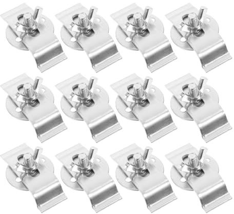 IWOWHERO 20pcs Stainless Steel Undermount Sink Brackets Heavy-Duty Kitchen Sink Support Clips for Washbasin Installation Fixing Clamps Under-Counter Mounting Kit