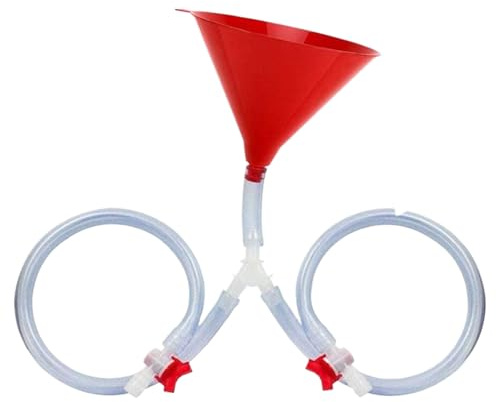 Bierbong-Trichter-Trinkgerät, auslaufsicherer Ventilbecher, tragbarer Getränkeschlauch, Partyspaß-Spielwerkzeug, wiederverwendbarer Trinkgeschirr-Trichter 20,4 x 16,5 cm, Schlauch 60 cm, für College S