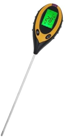 Testeur de Sol, Testeur de pH et de sol 5 en 1, humidimètre portable, thermomètre, photomètre, compteur d'eau, analyse hydroponique des plantes de jardin(4 in 1 soil tester)