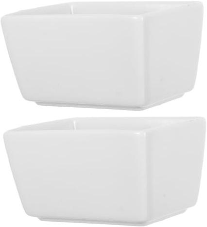 UKCOCO Azucarero Rectangular de Cerámica 2 Piezas 170 Ml Soporte para Sobres de Azúcar, Diseño Compacto para Cocina y Almacenamiento Diario